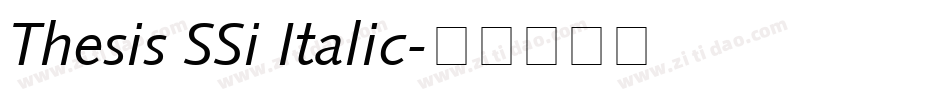 Thesis SSi Italic字体转换